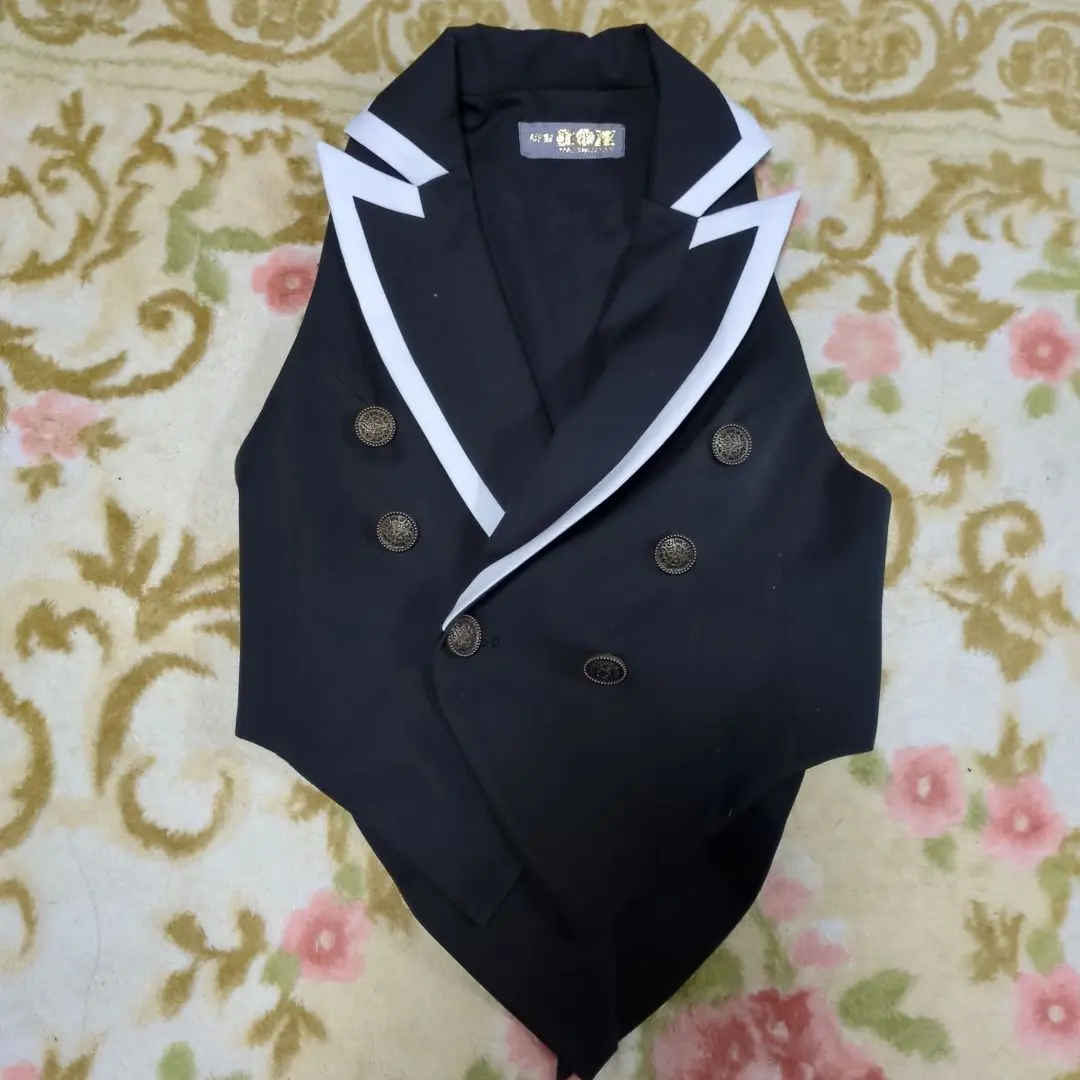 Atelier BOZ ロングベスト 黒 ジャケット ロングジレ Atelier BOZ ロングベスト 黒 ジャケット ロングジレ レディース