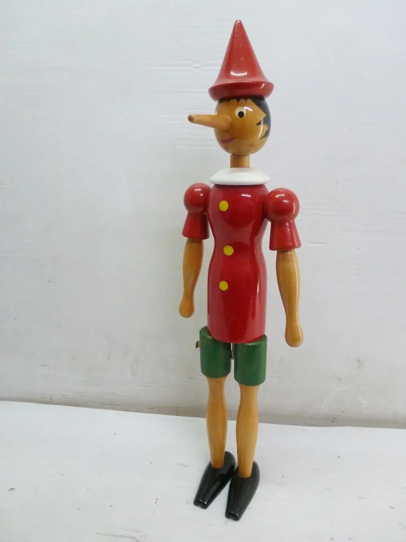 義大利製 木製 皮諾丘人偶 約50cm 昭和復古 的縮圖