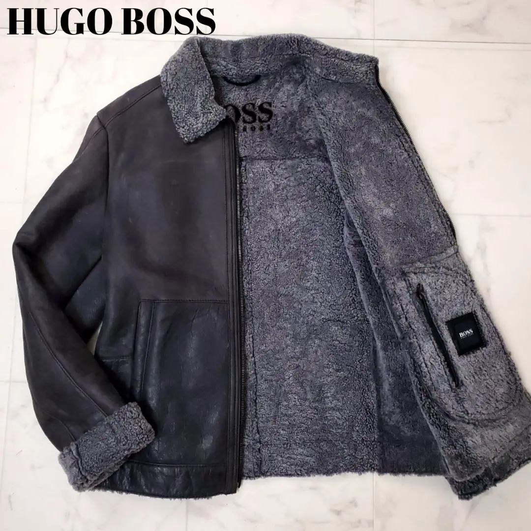 ヒューゴボス　MA-1 フライトジャケット Hugo Boss☆ブランドロゴ☆コットン☆MA-1デザイン☆ジャンパー