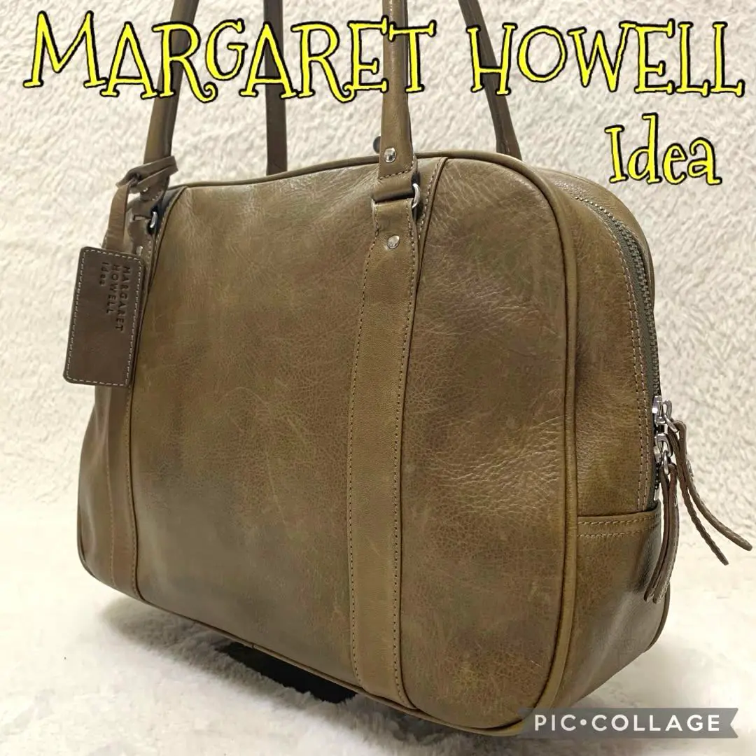 【vintage】MARGARET HOWELL レザーボストンバッグ 2025年最新】MARGARET HOWELL idea ボストンバッグ・旅行用