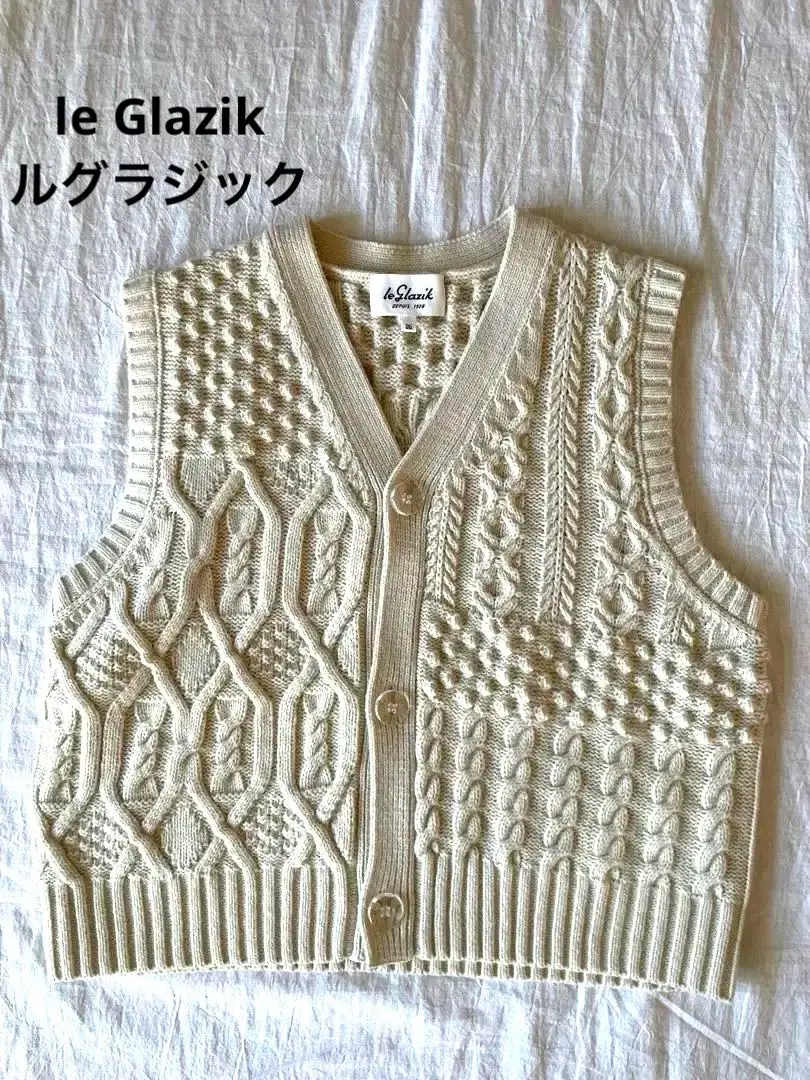 LE GLAZIK(ルグラジック)フランネルベスト＊ネイビー＊美品 2025年最新】ルグラジック le glazik ベストの人気アイテム
