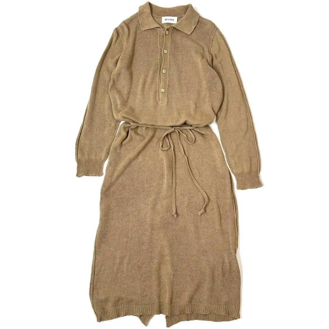 未使用品 ベルパー BELPER 22AW WOOL KNIT TOP タートルニット セーター 長袖 F ブラウン/イエロー 茶 黄 1721-1422 レディース other - ベルパー BELPER 22AW WOOL KNIT TOP ニット セーターの