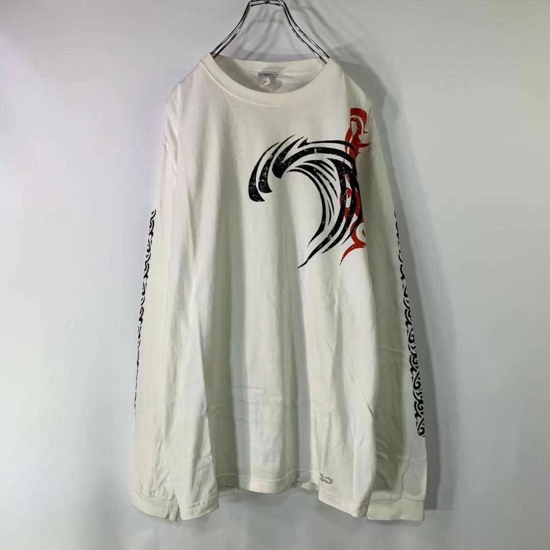 Thumbnail of Crazy Shirts Long Sleeve T-shirt Oversized S Tribal Pattern American Casual Hawaii