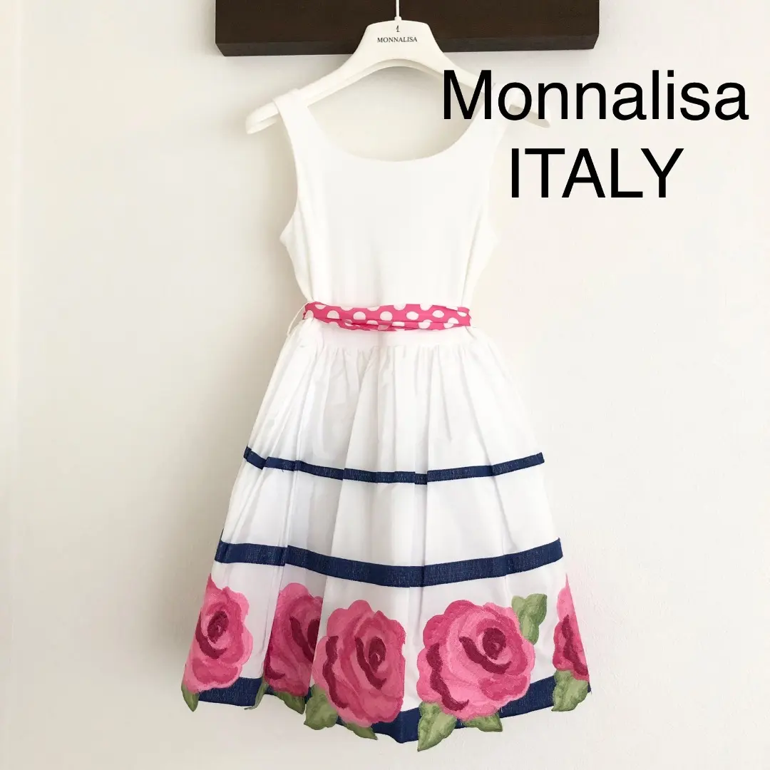 モナリザ　ドレス　120 130 MONNALISA 子供用ドレス MONNALISA モナリザ - 美品 発表会 結婚式（カラー