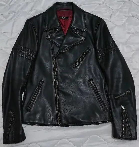 TETEhommePLUG 綿羊皮雙騎士外套 的縮圖