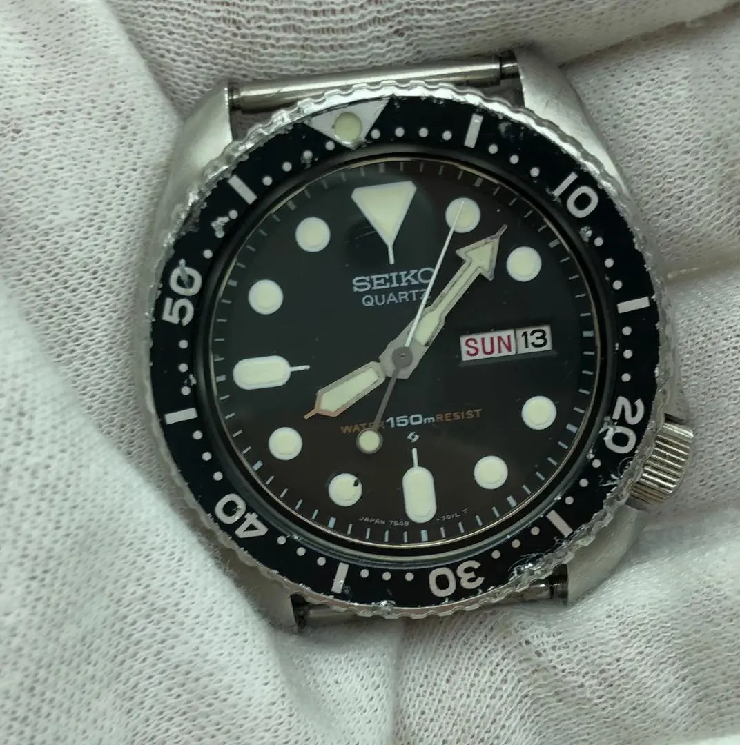SEIKO セイコーレア品7548-7000 新規電池交換済 ベルトなし