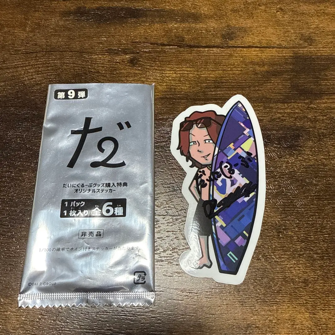 だいにぐるーぷ 西尾さんサインステッカー、レアバッジ だいにぐるーぷ 西尾ステッカー&手配書ビラ(激レア‼︎) - メルカリ