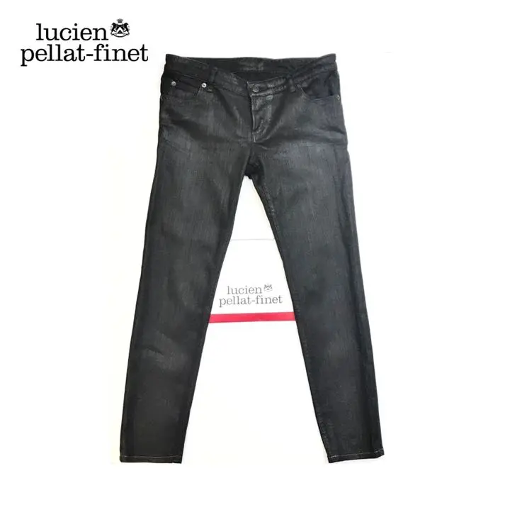 年末のプロモーション特価！ Lucien pellat-finet ブラックデニムパンツ 27 B9706 パンツ