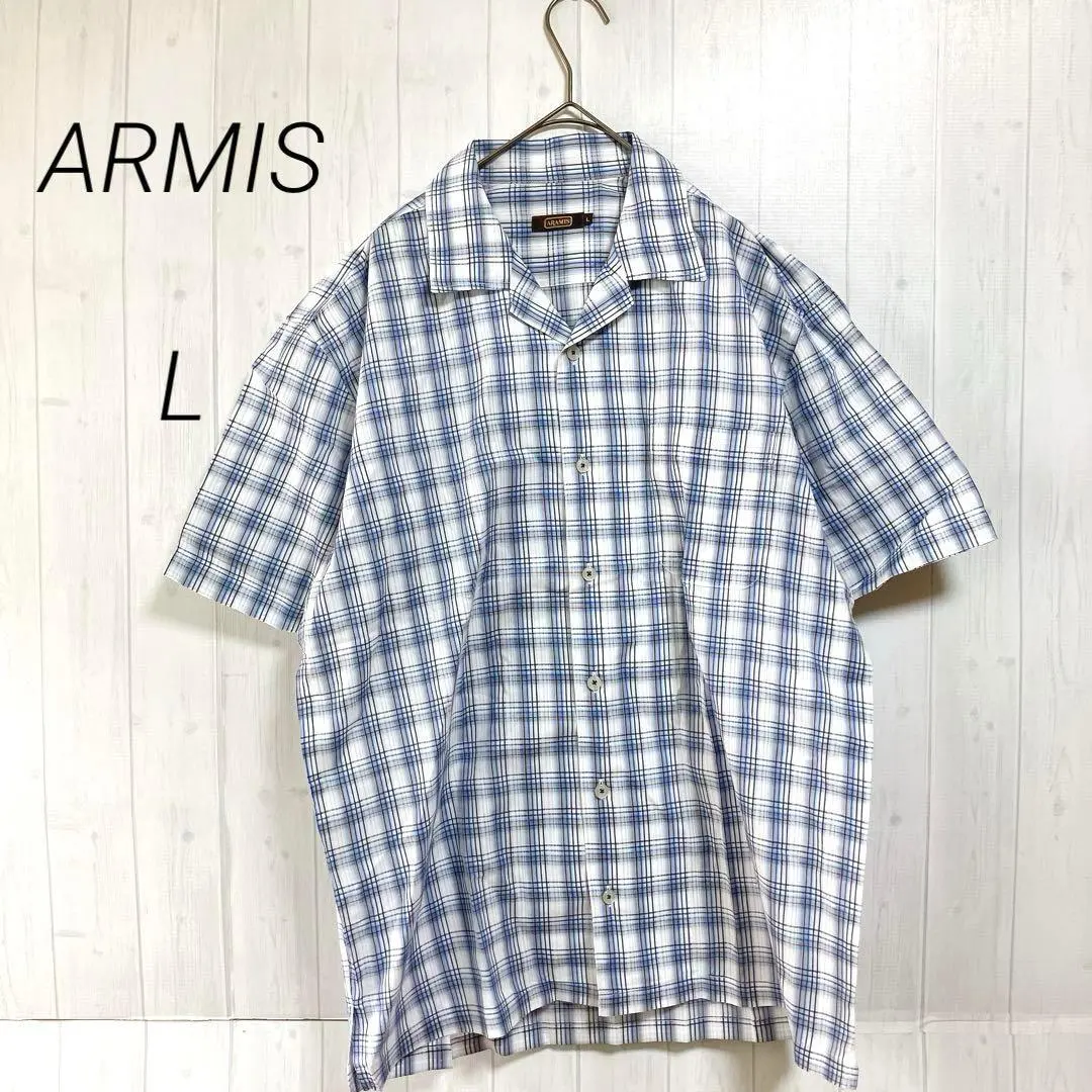 Thumbnail of ARMIS Short Sleeve Shirt, Blue, L, Made in Japan