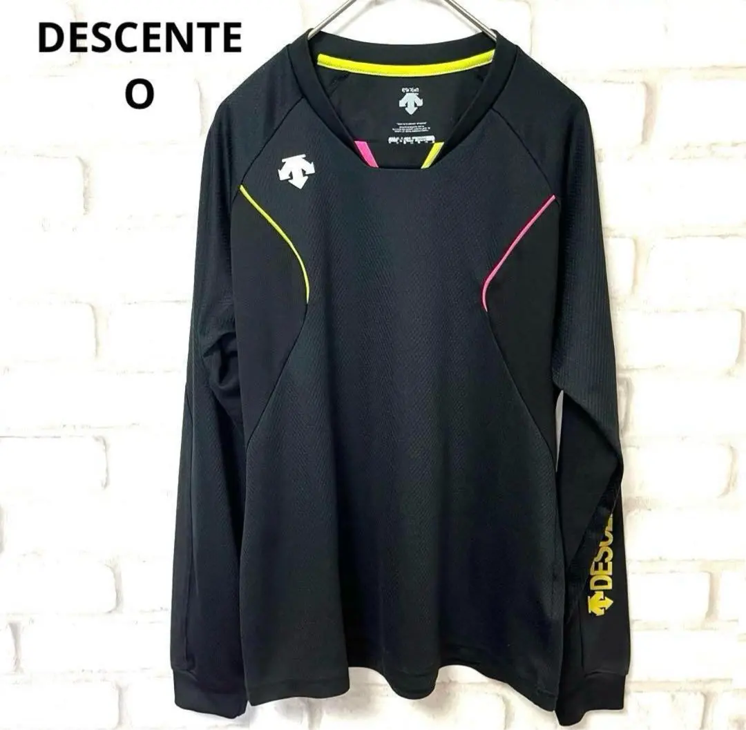 Thumbnail of DESCENTE Long Sleeve Sportswear Mesh Black Exercise Gym Training