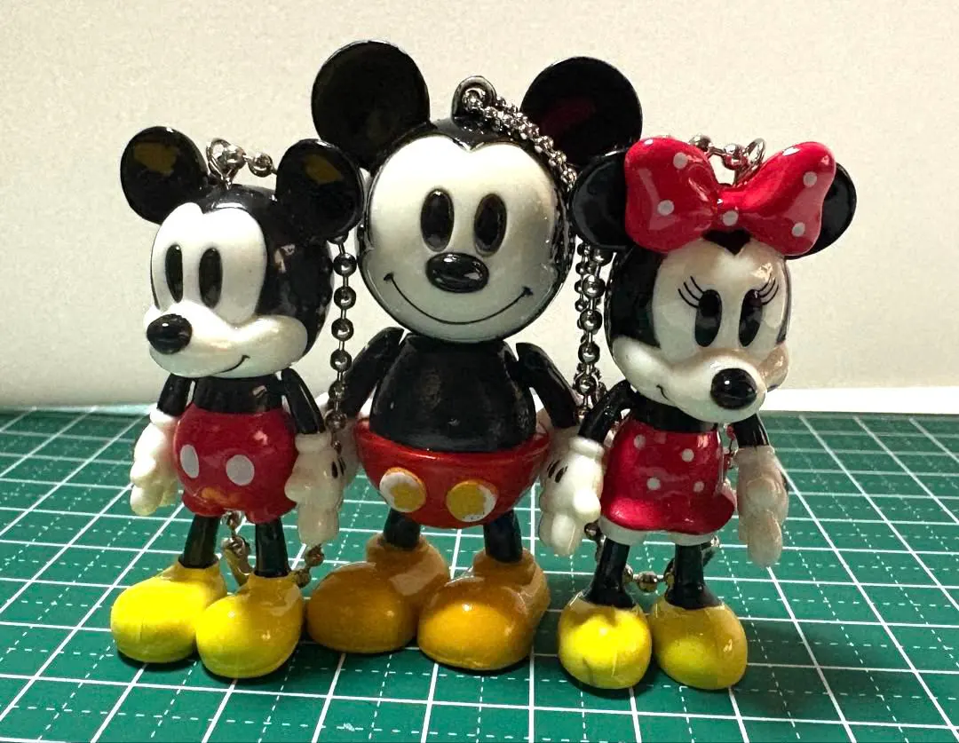 Thumbnail of Unused Mickey & Minnie Mouse Keychain Set of 3 Retro Robot