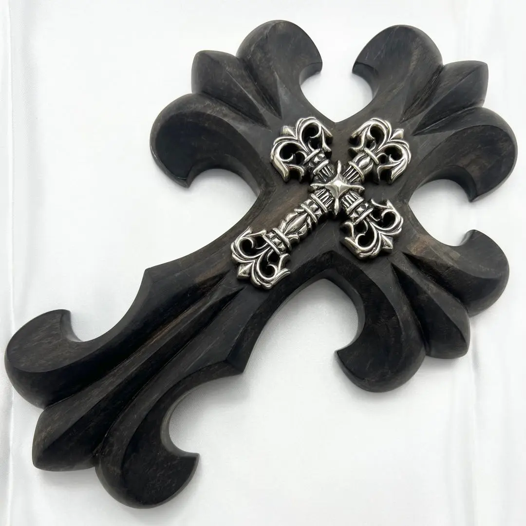 クロムハーツ　エボニークロス　壁掛けオブジェ CHROME HEARTS クロムハーツ ラージクロス エボニーウッド