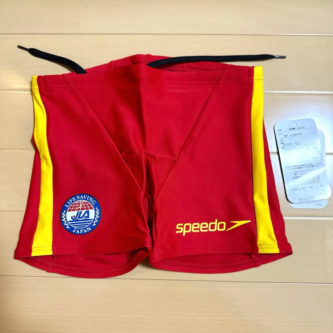 speedo 赤 ライフセーバー 競泳水着 公式ライフセーバー競パンSPEED赤 レア本物 【Xmasまで出品