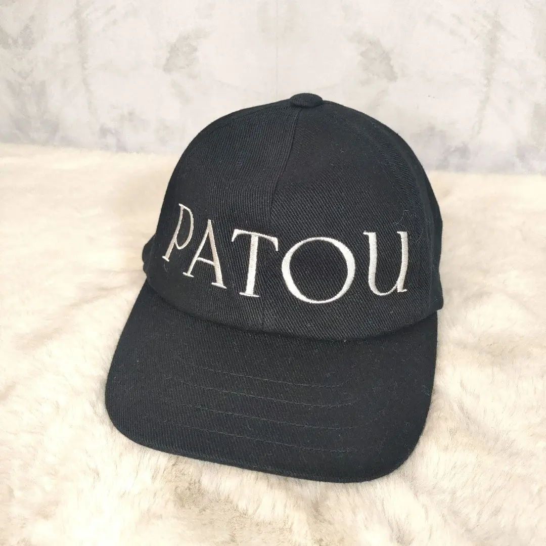 PATOU★ ベースボールキャップ　ブラック Patou | コットン パトゥ キャップ