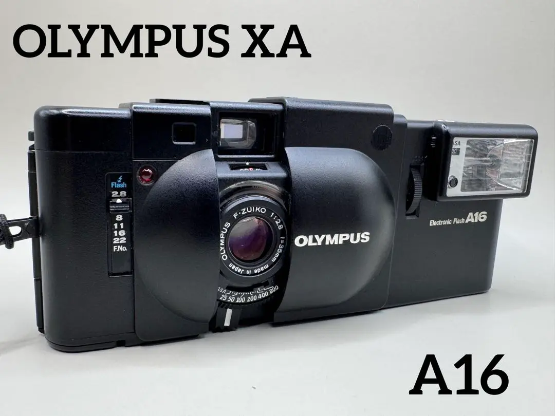 【完動品】OLYMPUS XA A16 フィルムカメラ 動作確認済み 完動品】OLYMPUS XA+A16 フィルムカメラ 動作確認済み