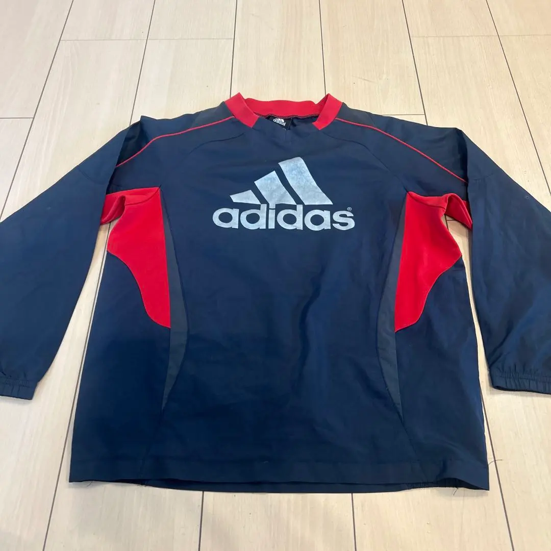 Thumbnail of Adidas long-sleeved piqué, navy/red, 140cm