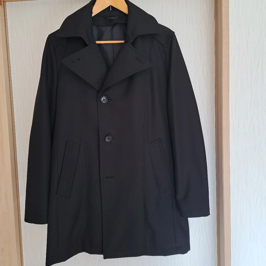 Thumbnail of Black trench coat, double-breasted