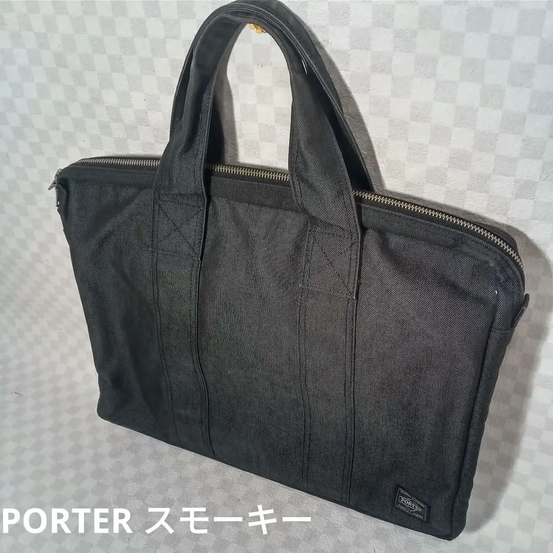 美品　ポーター ブリーフケース スモーキー キャンバス ビジネスバッグ 楽天市場】ポーター スモーキー ブリーフケース(S) 592-07506