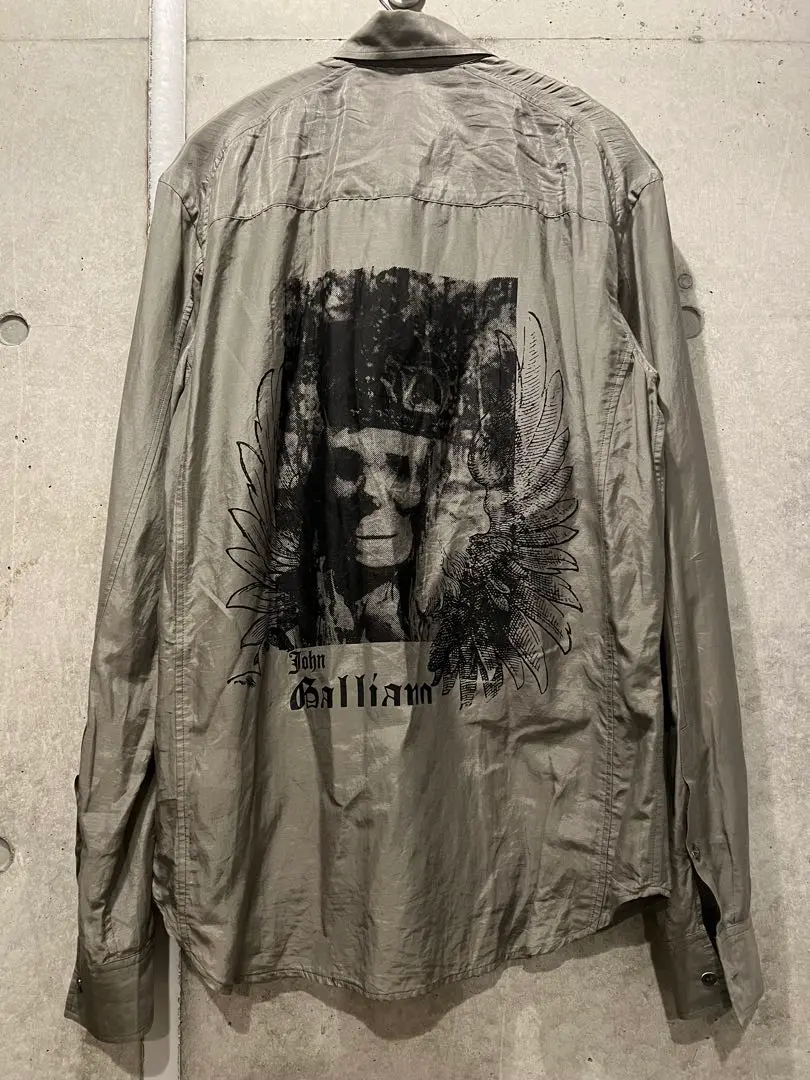 56 ジョンガリアーノ John galliano シャツ 花柄 リネン