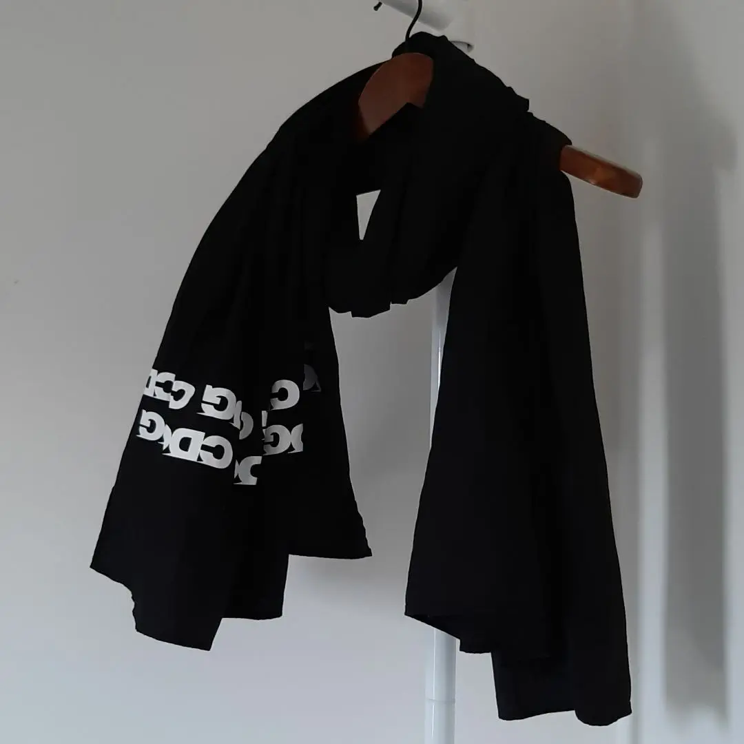 ギャルソン シャツ CDG 大判 ストール コムデギャルソンCOMME des GARCONS ロゴプリント天竺コットン
