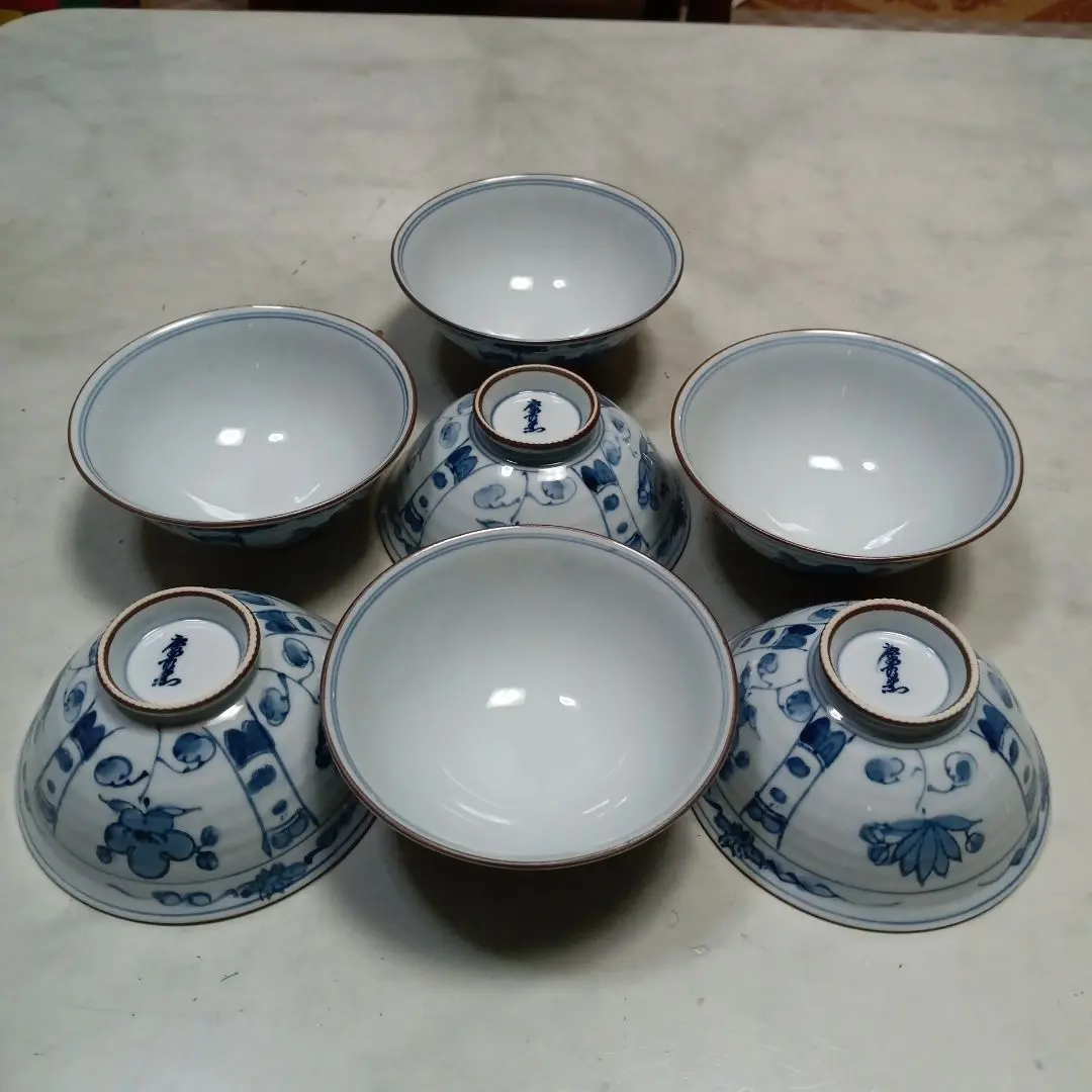 【有田燒】茶碗 花紋 7件套 的縮圖