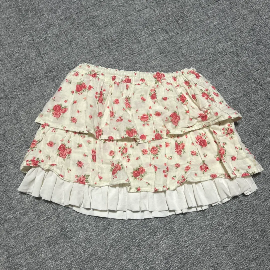 Thumbnail of Frill skirt, floral pattern