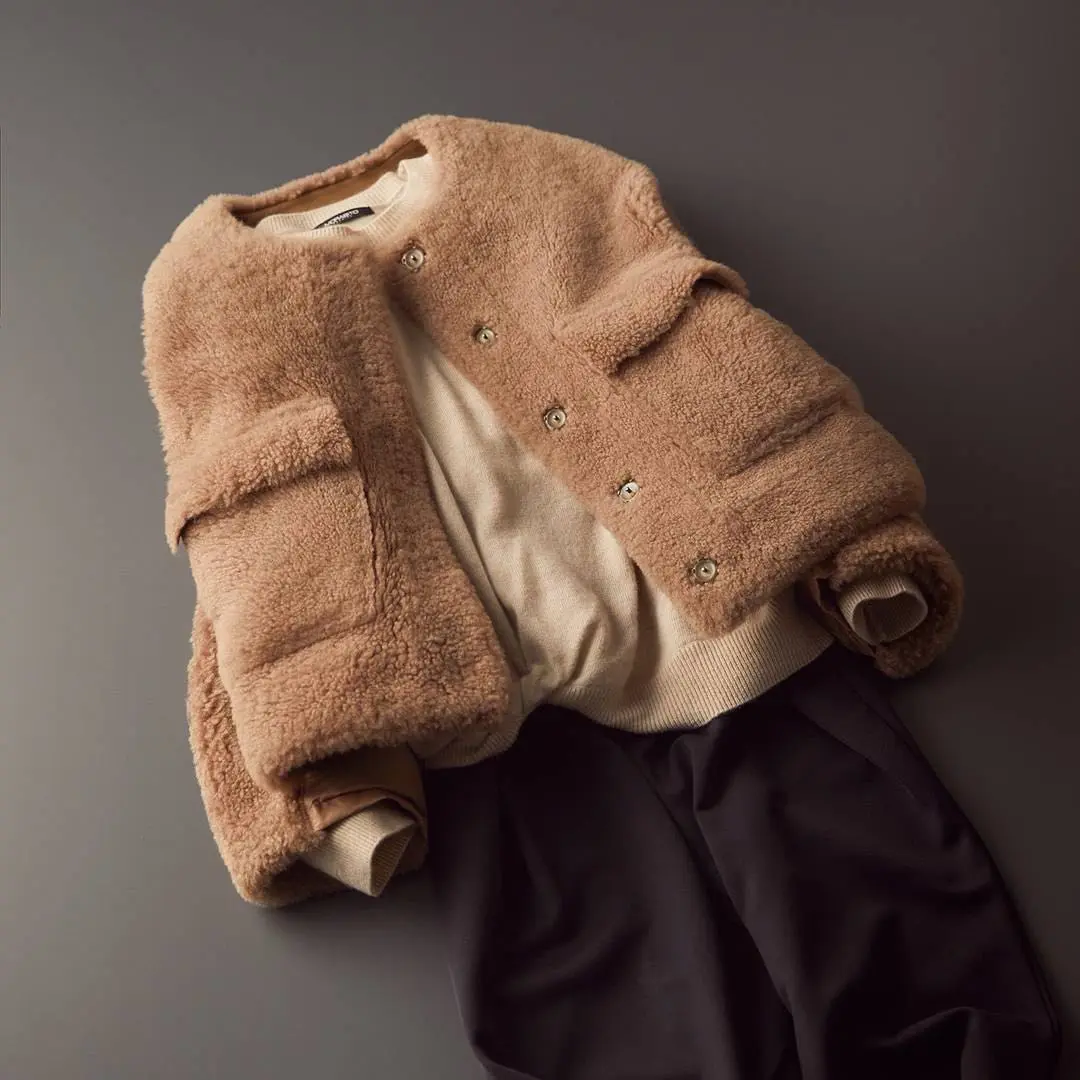 美品♡ モラビト リバーシブル ダウンコート ファー ロング 紺 茶 40 m87798762539_1.jpg?1735707973