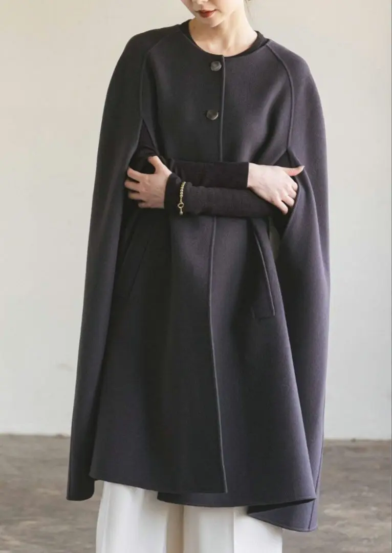 美品✨noble ノーブル　ポンチョ　ケープコート　羽織り　ウール　リバーシブル 2025年最新】Noble レディース ポンチョ・ケープコートの人気
