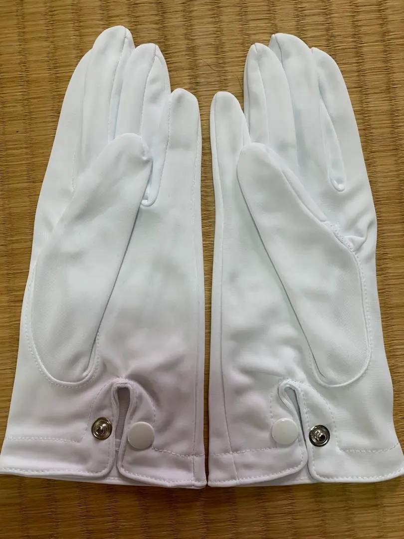 Thumbnail of Metal hook, wedding, groom gloves, groom's gloves, formal white gloves, made of 100% nylon