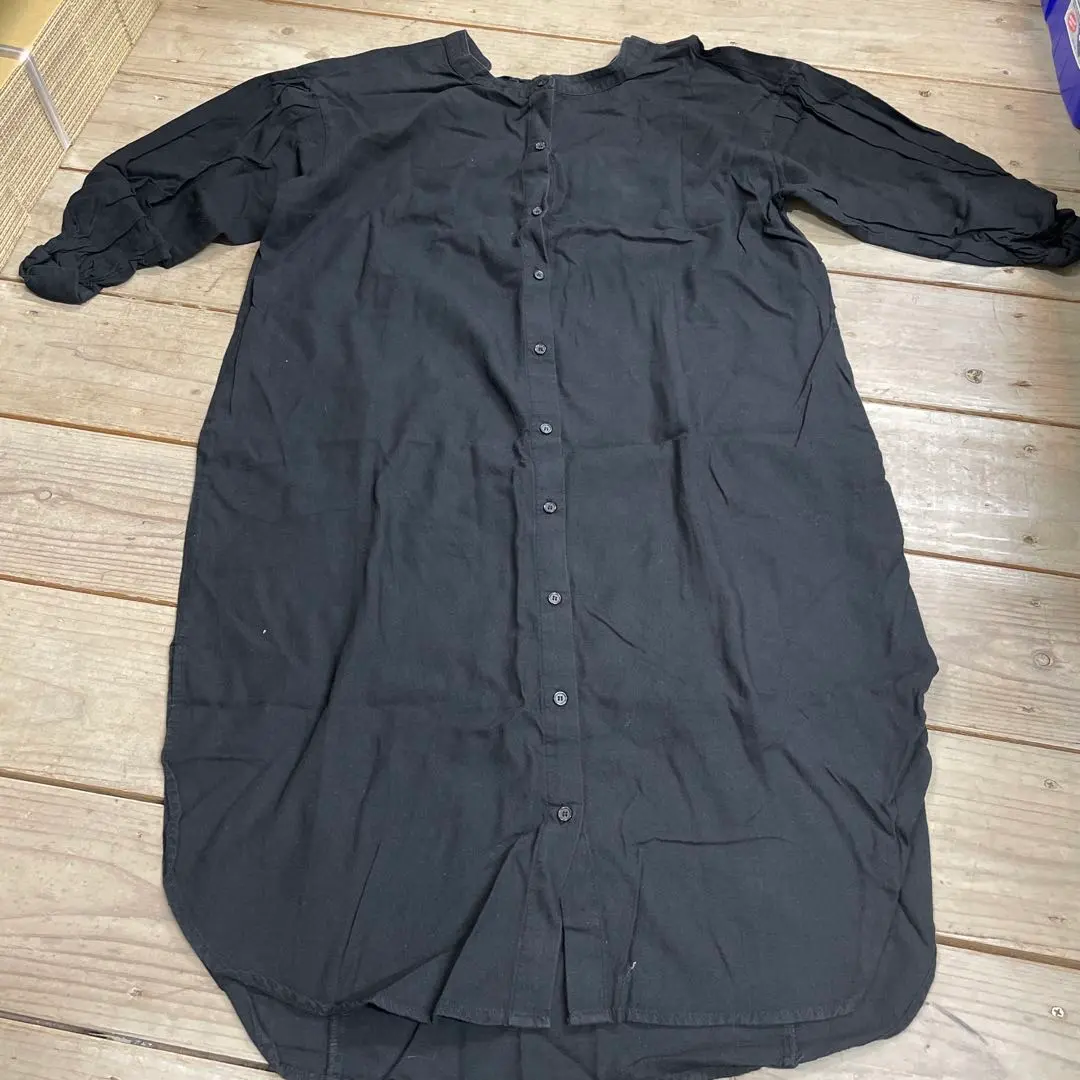 Thumbnail of LOWRYS FARM Cotton Shirt Dress, Black, Size M 10*13