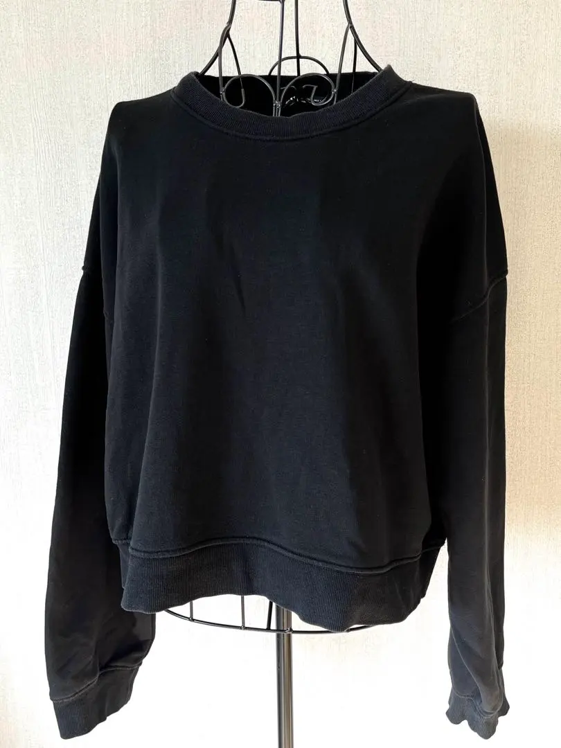 Thumbnail of ZARA Sweatshirt Trainer Fleece-lined Simple Black Black L