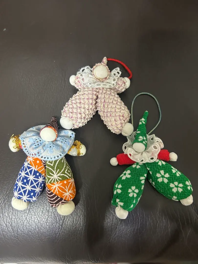 ③手工製作 縐綢細工 小丑 3個一套 的縮圖