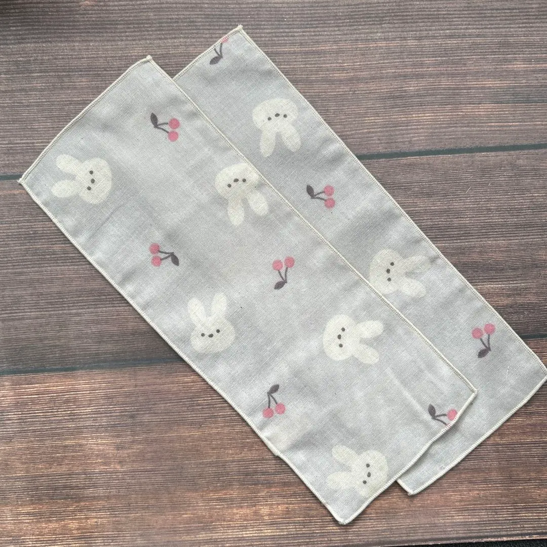 Thumbnail of Recorder gauze, set of 2, rabbit design, handmade, also for pianicas