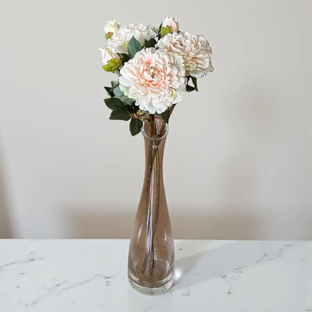 Thumbnail of Artificial Flower Peony Set with LSA Glass Vase