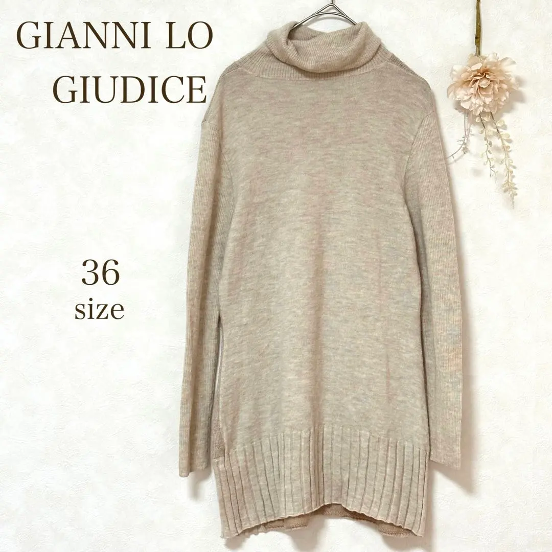 Thumbnail of Gianni Lo Giudice Turtleneck Knit Sweater, Beige, Elegant