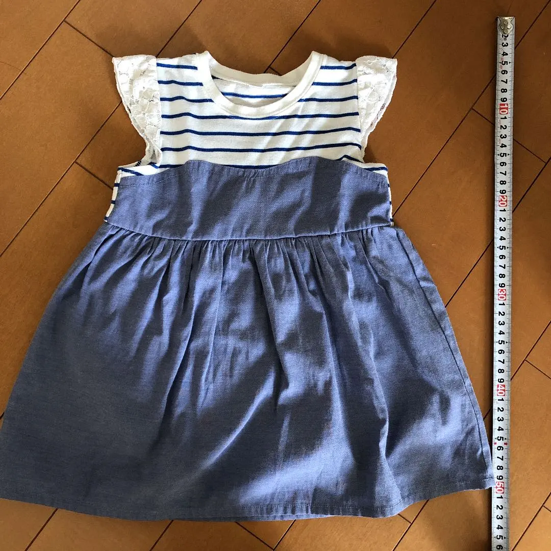 Thumbnail of Girl's dress, 100cm, striped, summer