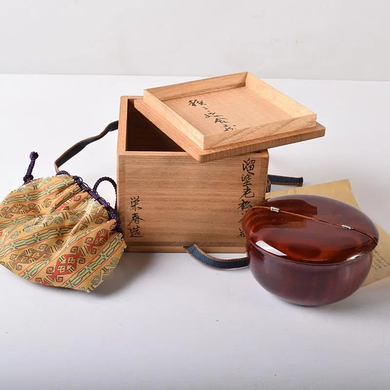 茶道具　栄春造　溜塗　老松蒔絵　茶器　龍村美術織物謹製仕覆付　共箱　V　7529 2025年最新】仕覆 龍村美術織物の人気アイテム - メルカリ