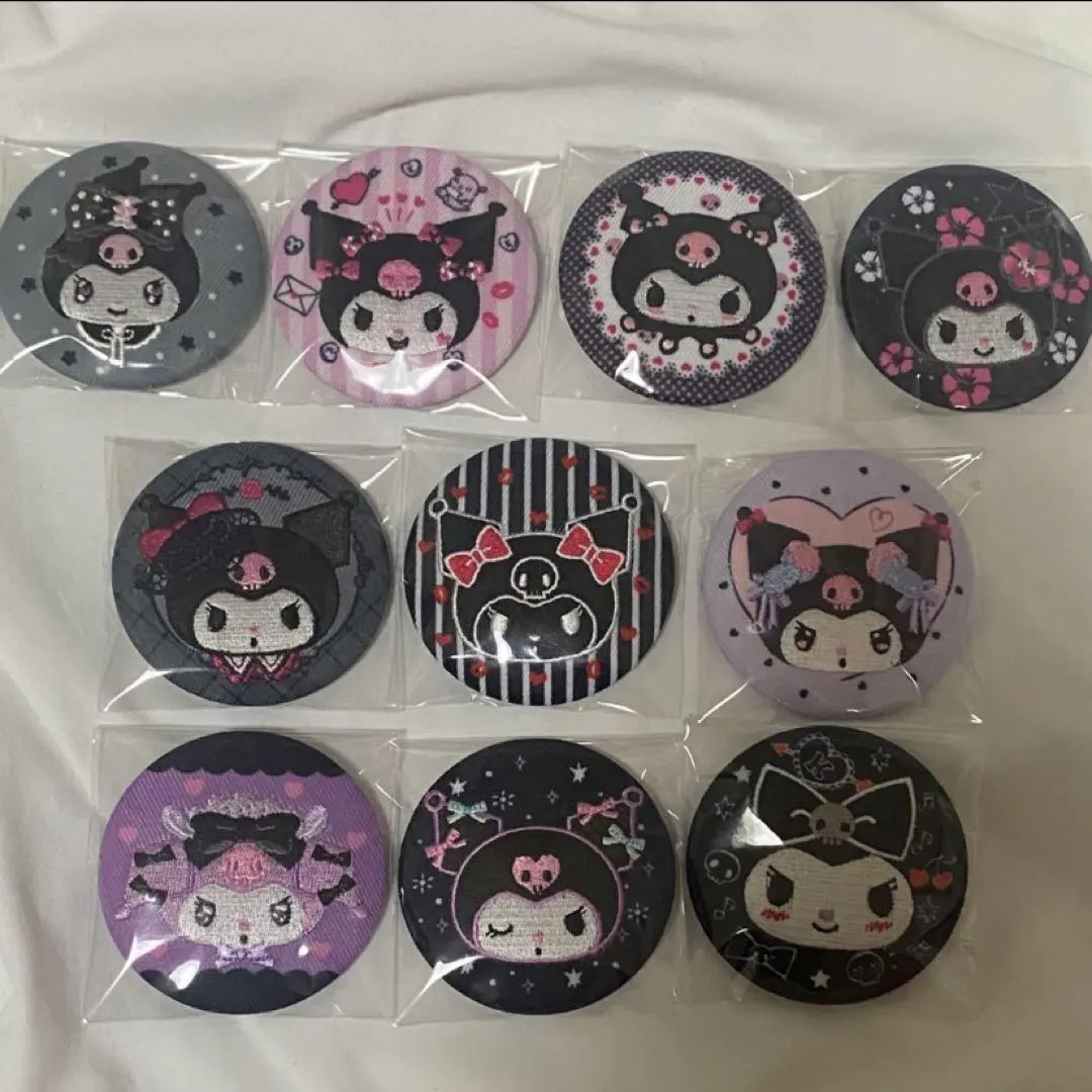 Thumbnail of Kuromi 20th Anniversary Secret Embroidered Can Badge Complete Set