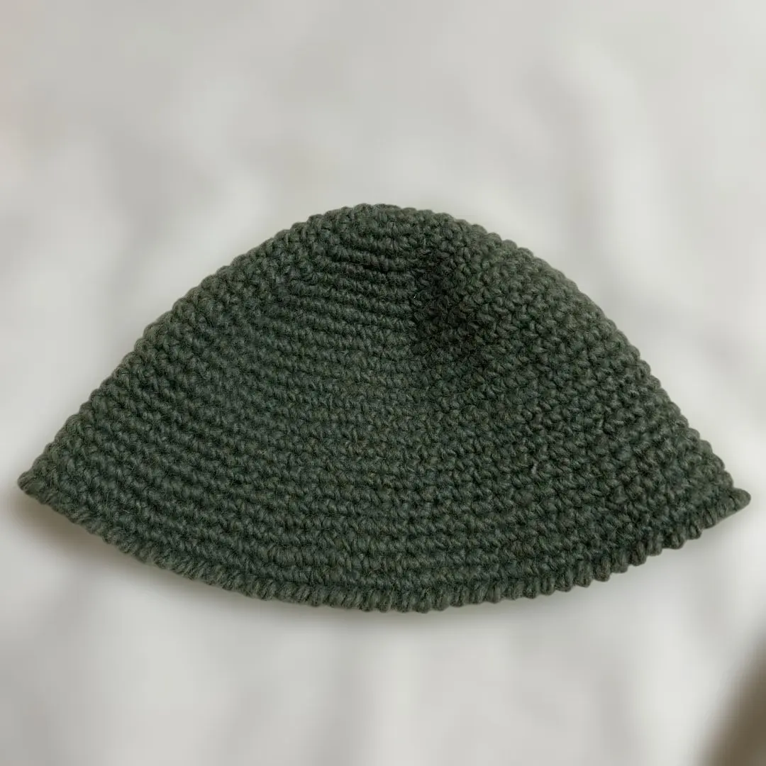 橄欖綠 編織毛帽 針織帽 的縮圖