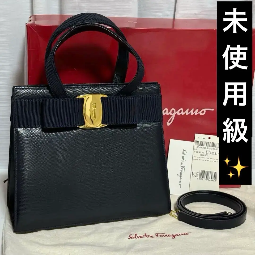 Thumbnail of Unused Grade ⭐️ Salvatore Ferragamo Vara Top Handle 2way Lizard