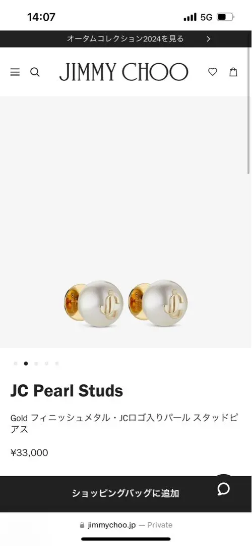 スワロフスキークリスタル付き シルバー仕上げメタル・JCスター