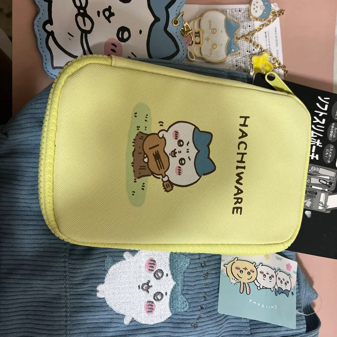 ちいかわ ハチワレ ボア コーデュロイ ミニトート バック パッツン ちいかわ ハチワレ ミニトート ふわふわワッペン トートバッグ