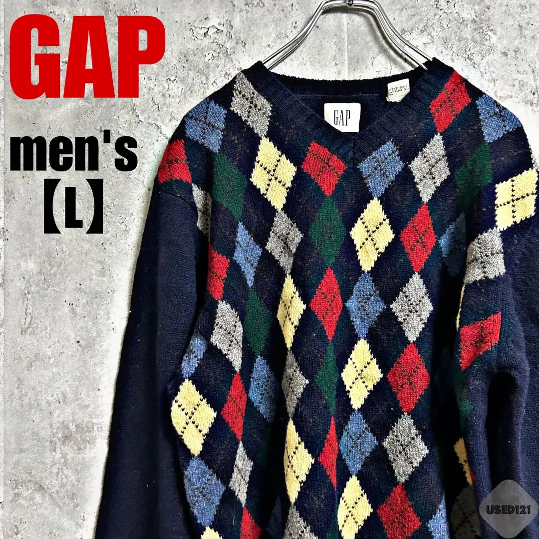 Thumbnail of c540 【GAP】Wool Argyle Knit 【L】Navy