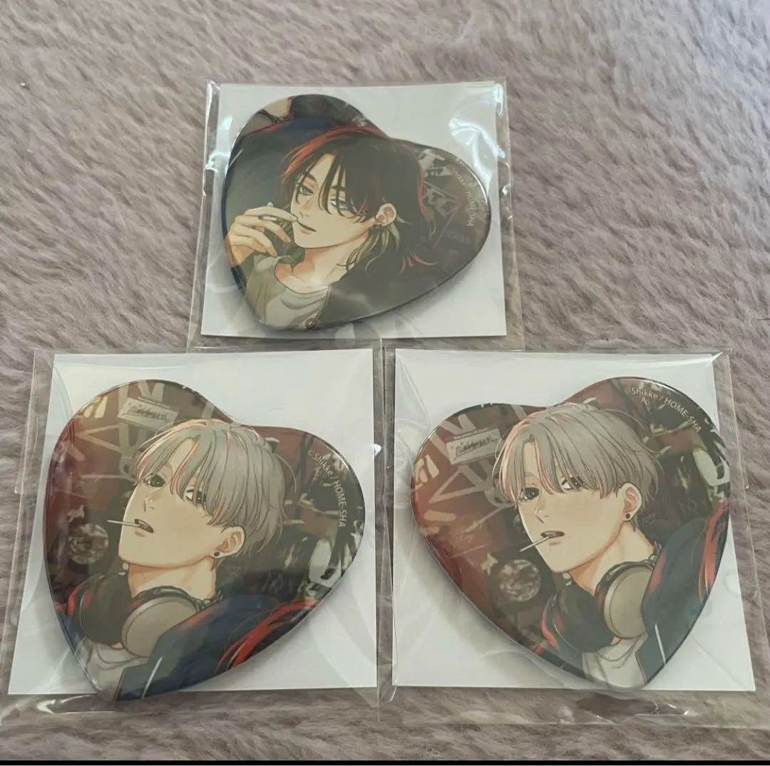 Thumbnail of Pink Heart Jam Kujimate Pin Jam Can Badge