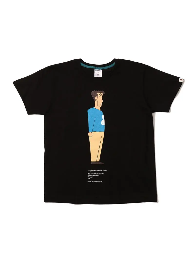 CUNE クレヨンしんちゃん コラボ 半袖Tシャツ3枚セット+限定キーホルダー キューンのうさぎT”を着たクレヨンしんちゃんやつば九郎のT