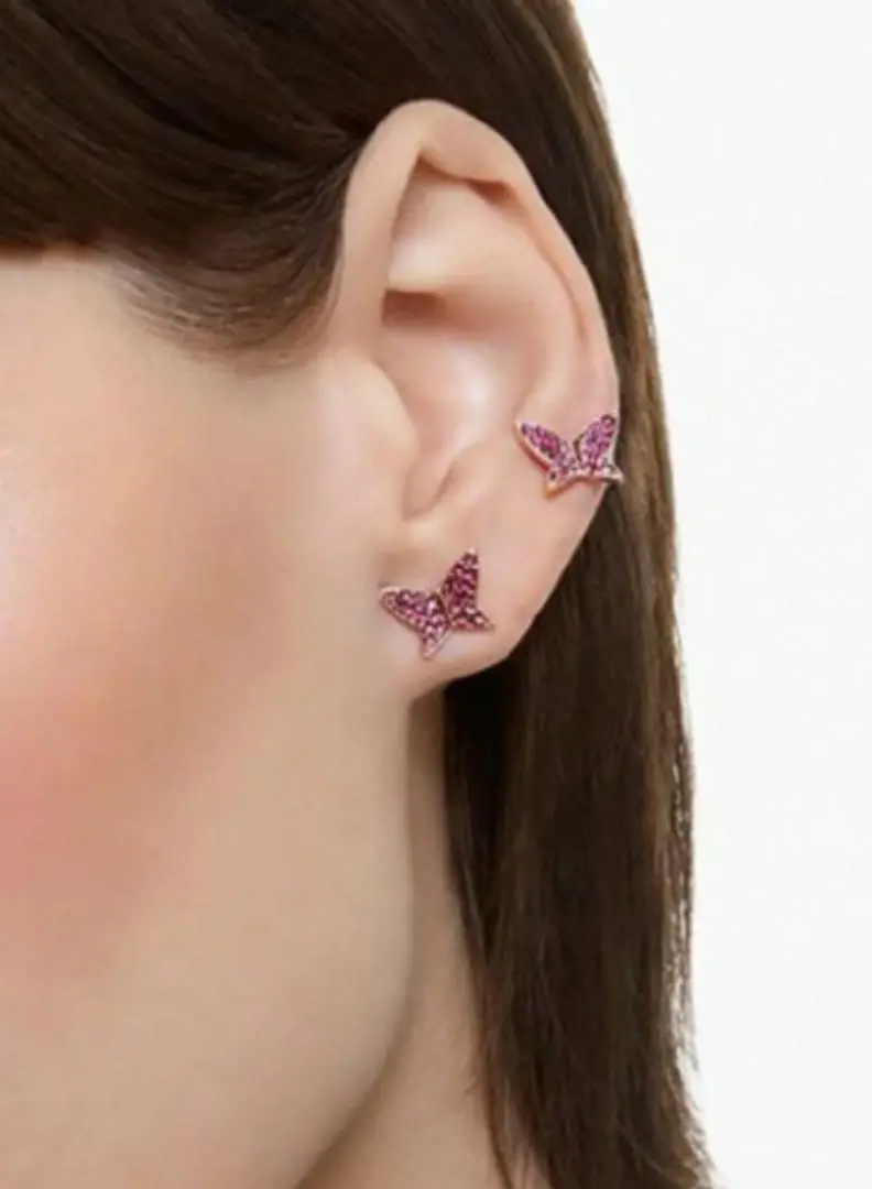 【美品】Idyllia Lilia ドロップピアスチョウロングピアスアレンジ可能 Idyllia Lilia ドロップピアス, チョウ, ロング, ホワイト
