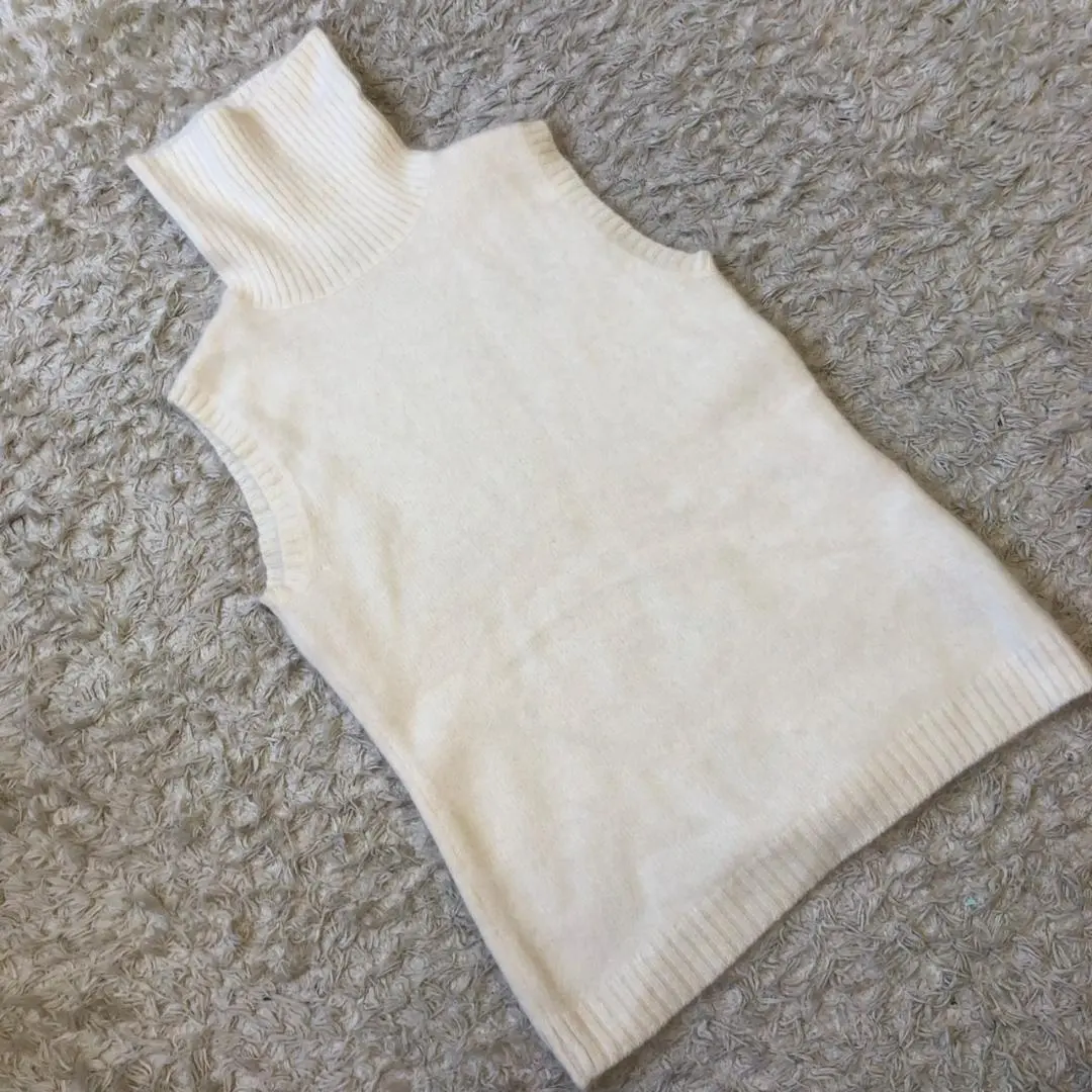 Thumbnail of Veil Dance - Women's High Neck Knit Top - Ivory - M