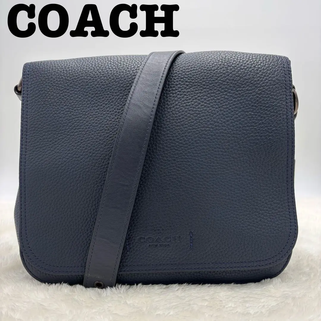 COACH コーチ/ゴッサムメッセンジャー34/ミッドナイトネイビー/C0242 Coach Gotham Messenger 34 C0242 Men's Leather Messenger Bag