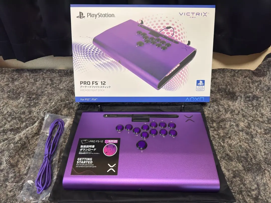 [中古]VICTRIX レバーレス パープル Profs12 Victrix Pro FS 12 レバーレス アーケードコントローラー PDP