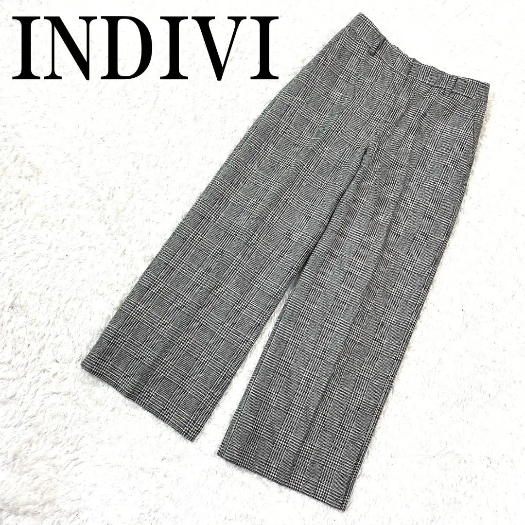 Thumbnail of INDIVI Casual Pants, Gray Check, Size 38, B2248